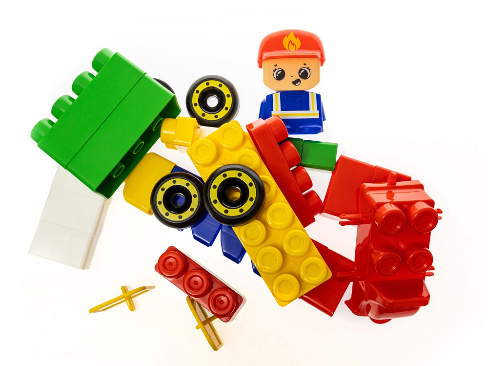 картинка Конструктор пластиковый Пожарная часть 35 деталей Baby Blocks, 03907, Десятое Королевство  от магазина ДетсадЯр