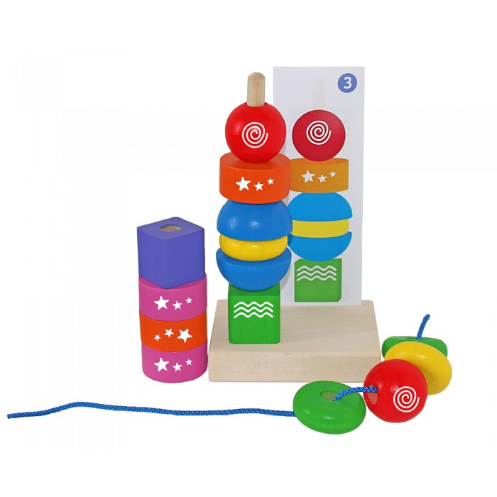 картинка Пирамидка "Геометрическая фантазия", ПИР-20, Краснокамская Игрушка от магазина ДетсадЯр