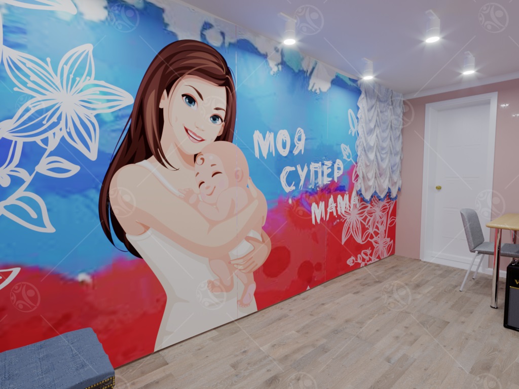 картинка Занавес для сцены День матери. Размер: 2,9*5,4 м. от магазина ДетсадЯр