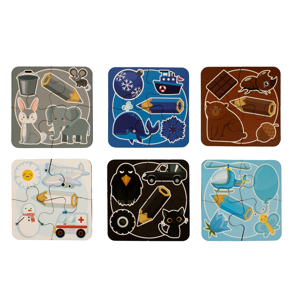 картинка Развивающие деревянные контурные пазлы для малышей Цвета, 04910, Десятое Королевство от магазина ДетсадЯр