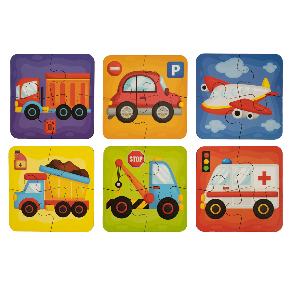 картинка Пазлы из дерева Транспорт 48 элементов. Серия Мои первые пазлы, 04875, Десятое Королевство от магазина ДетсадЯр