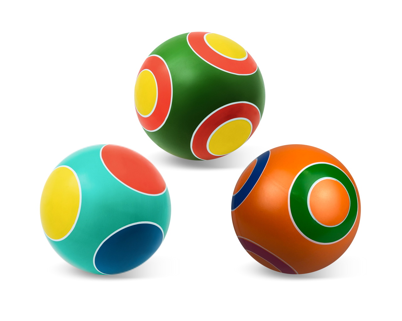 Мяч резиновый диаметр 125 мм., серия Кружочки, Чебоксары, Р3-125 