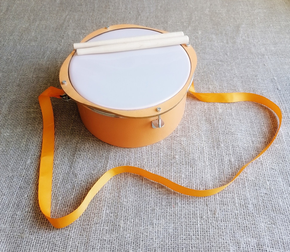 картинка Детский барабан 20 см, оранжевый, Музыка Детям, MD-CD20O  от магазина ДетсадЯр