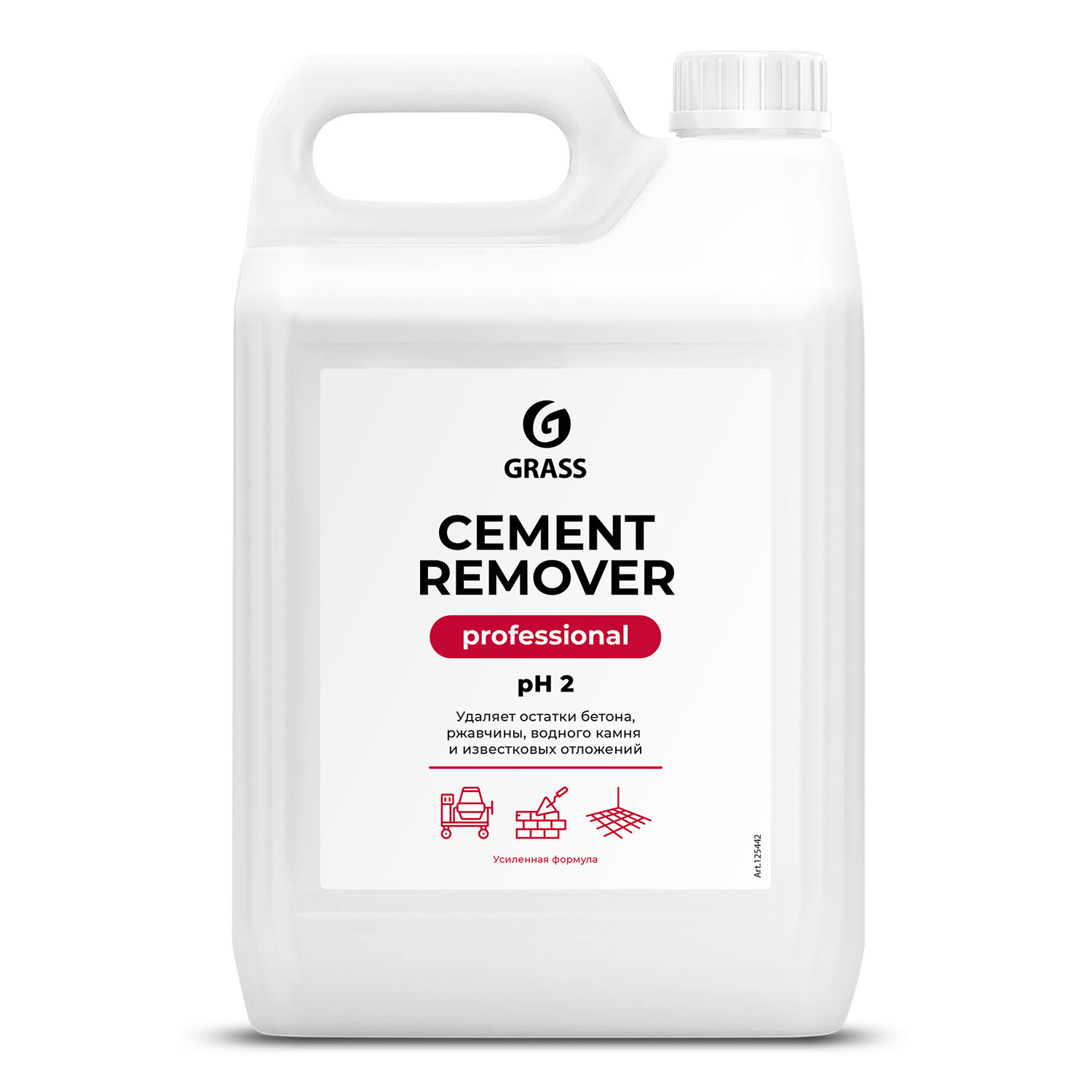 картинка Средство для уборки после строительства 5,8 кг GRASS CEMENT REMOVER PROFESSIONAL, кислотное, 125442 от магазина ДетсадЯр