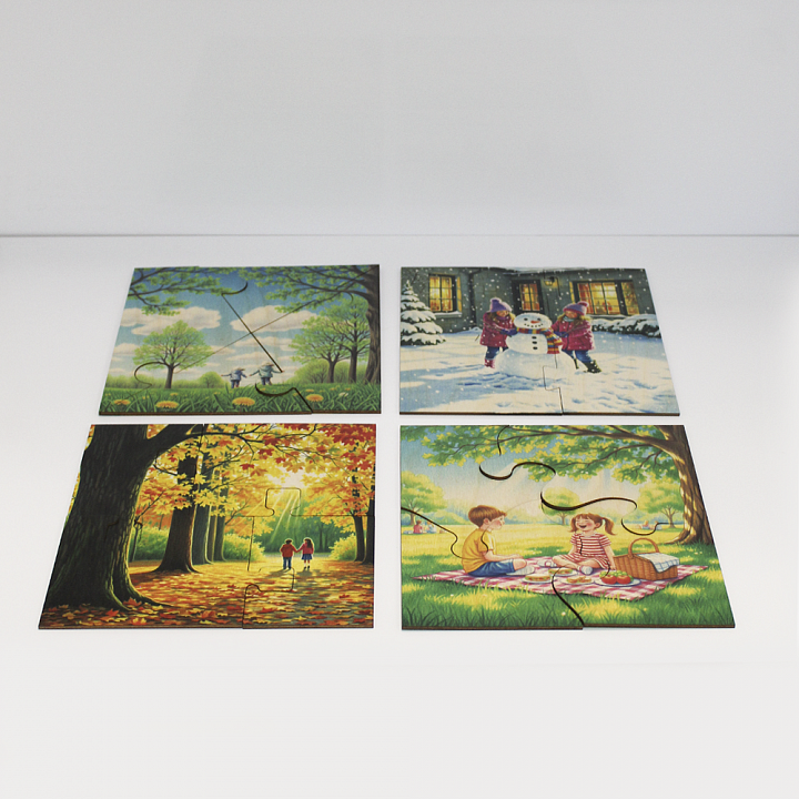 картинка Набор дидактических пазлов (сюжетные картинки), НВ-032, Ты и Я от магазина ДетсадЯр