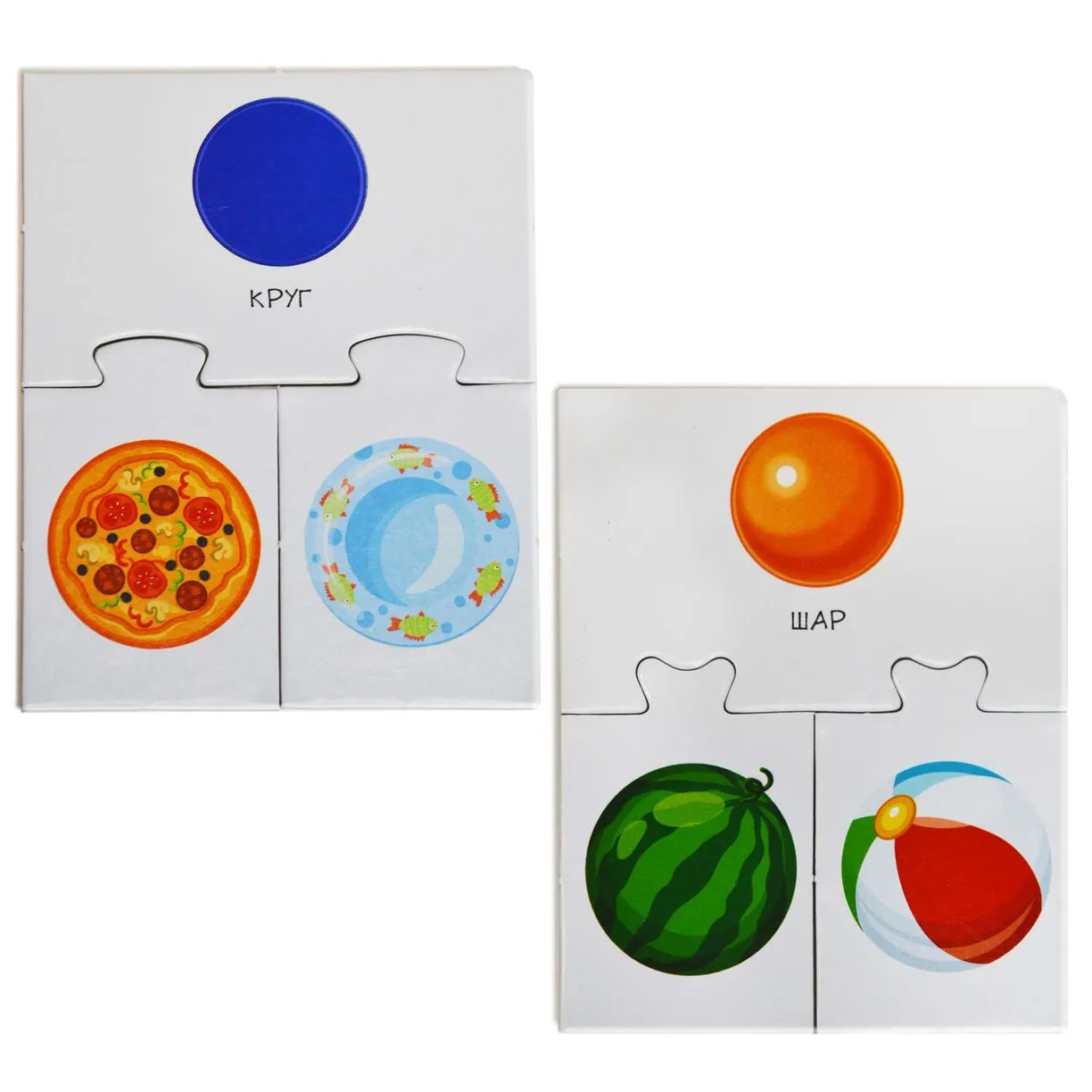 картинка Обучающая игра Фигуры и формы, 36 карточек, в коробке, Дрофа, (4211) от магазина ДетсадЯр