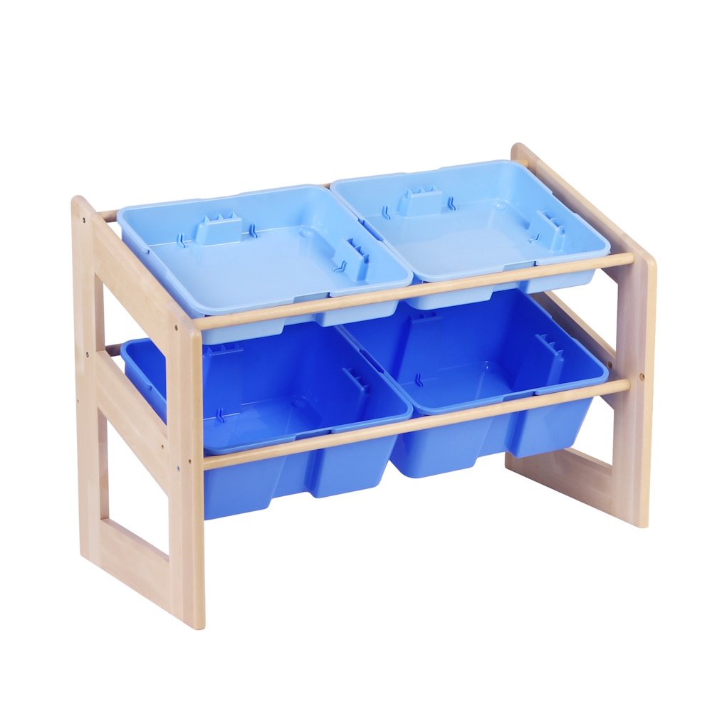 картинка Контейнер №2, средний, полупрозрачный, с зеленой крышкой, Размер: 440*350*180 мм., система хранения Игротека от магазина ДетсадЯр