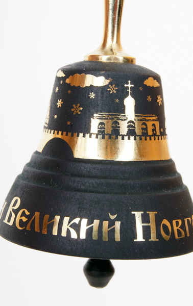 картинка Колокольчик травленый №4, d50, Великий Новгород, с ручкой Ферзь от магазина ДетсадЯр
