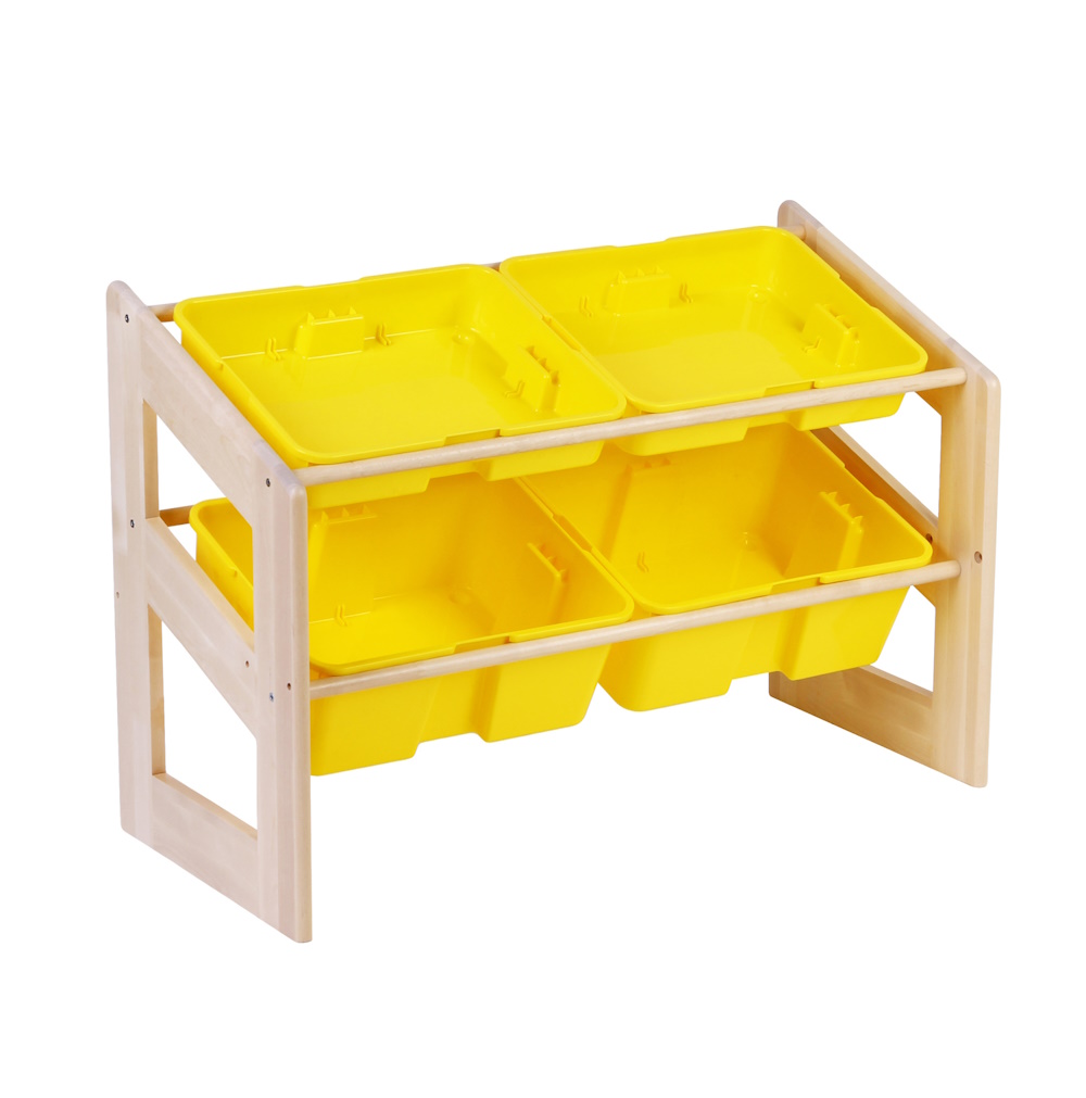 картинка Контейнер №2, средний, полупрозрачный, с зеленой крышкой, Размер: 440*350*180 мм., система хранения Игротека от магазина ДетсадЯр