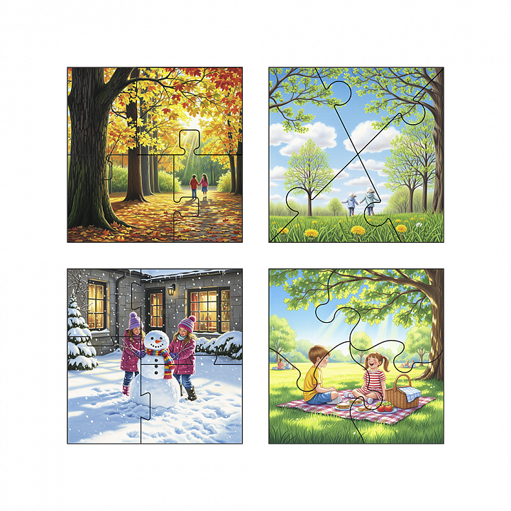 картинка Набор дидактических пазлов (сюжетные картинки), НВ-032, Ты и Я от магазина ДетсадЯр