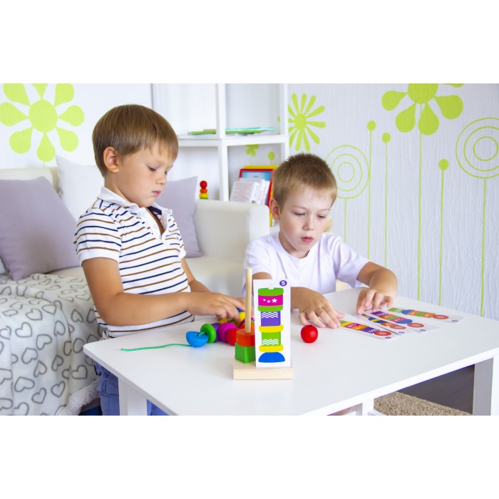 картинка Пирамидка "Геометрическая фантазия", ПИР-20, Краснокамская Игрушка от магазина ДетсадЯр