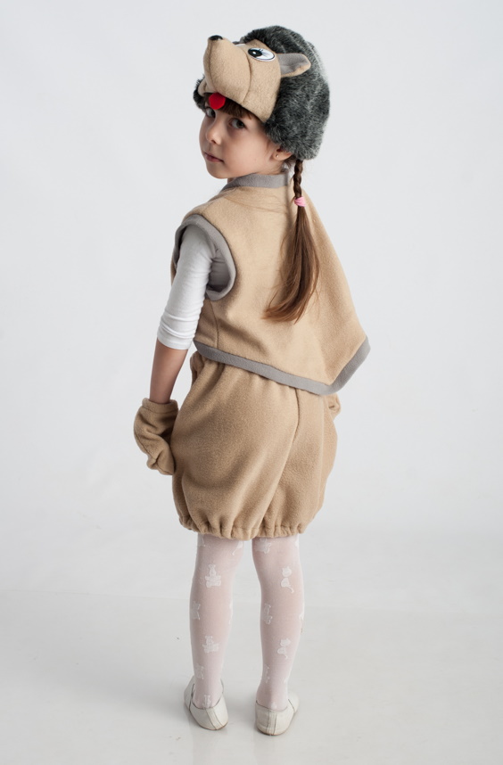 картинка Детский костюм Ёжик (шапочка + жилет + лапки + штанишки с хвостиком) от магазина ДетсадЯр