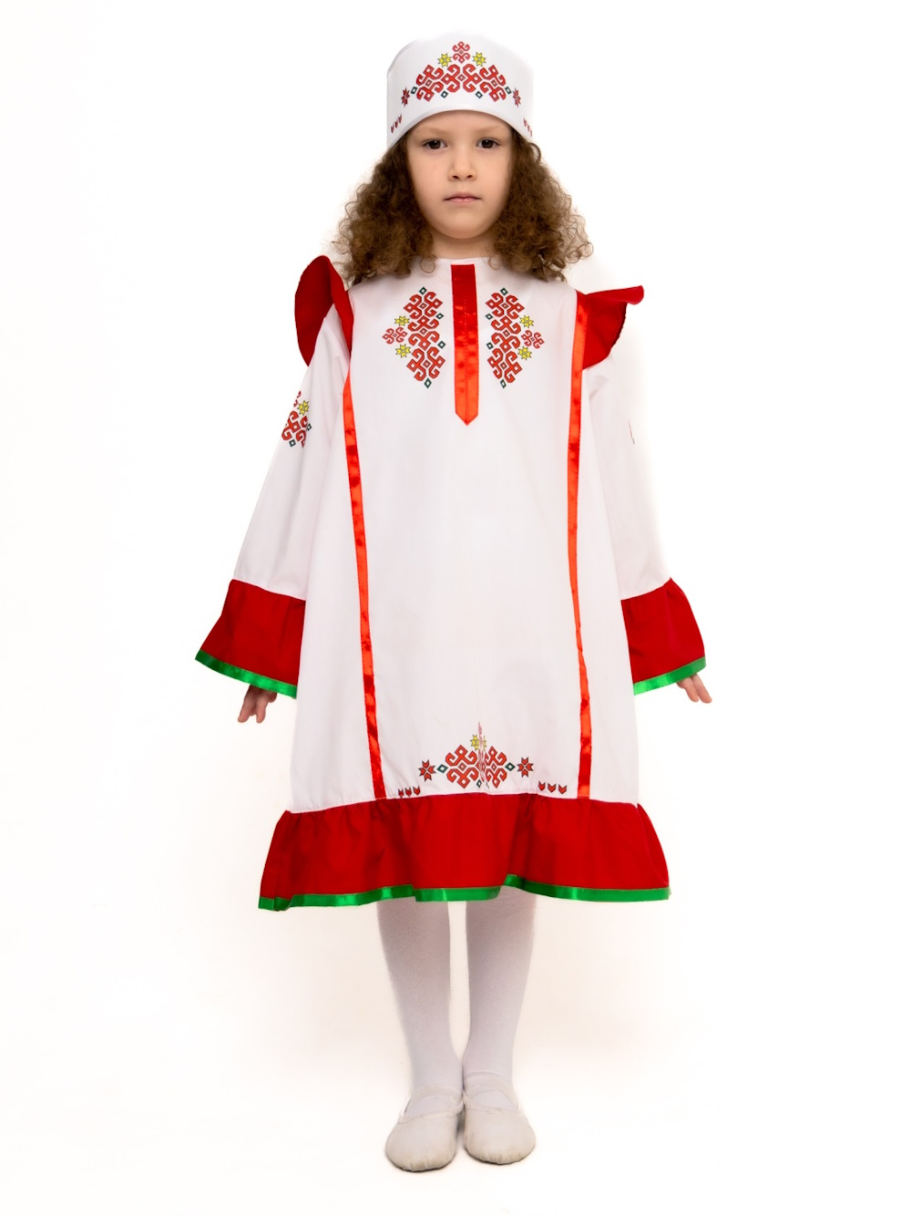картинка Детский Чувашский народный костюм (девочка),(платье, головной убор) МВ от магазина ДетсадЯр