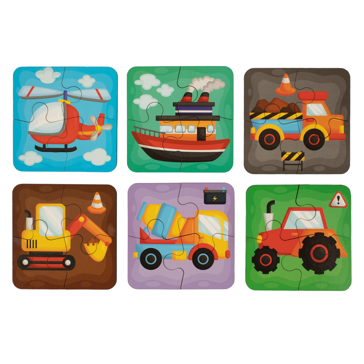 картинка Пазлы из дерева Транспорт 48 элементов. Серия Мои первые пазлы, 04875, Десятое Королевство от магазина ДетсадЯр