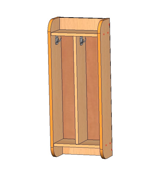 картинка Шкаф для полотенец навесной 2-х секционный от магазина ДетсадЯр
