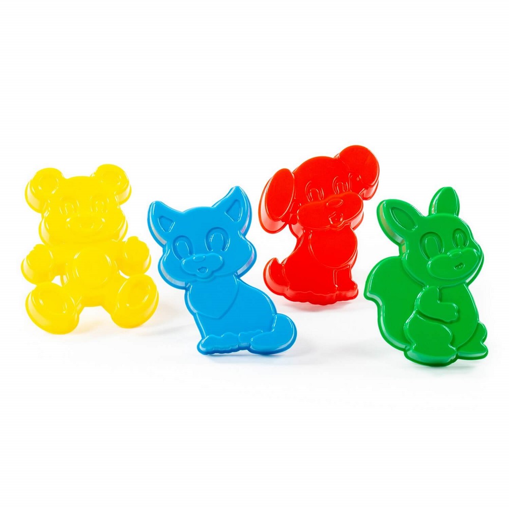 картинка Формочки (белочка + пёсик + котёнок + медведь), 7179, Полесье от магазина ДетсадЯр