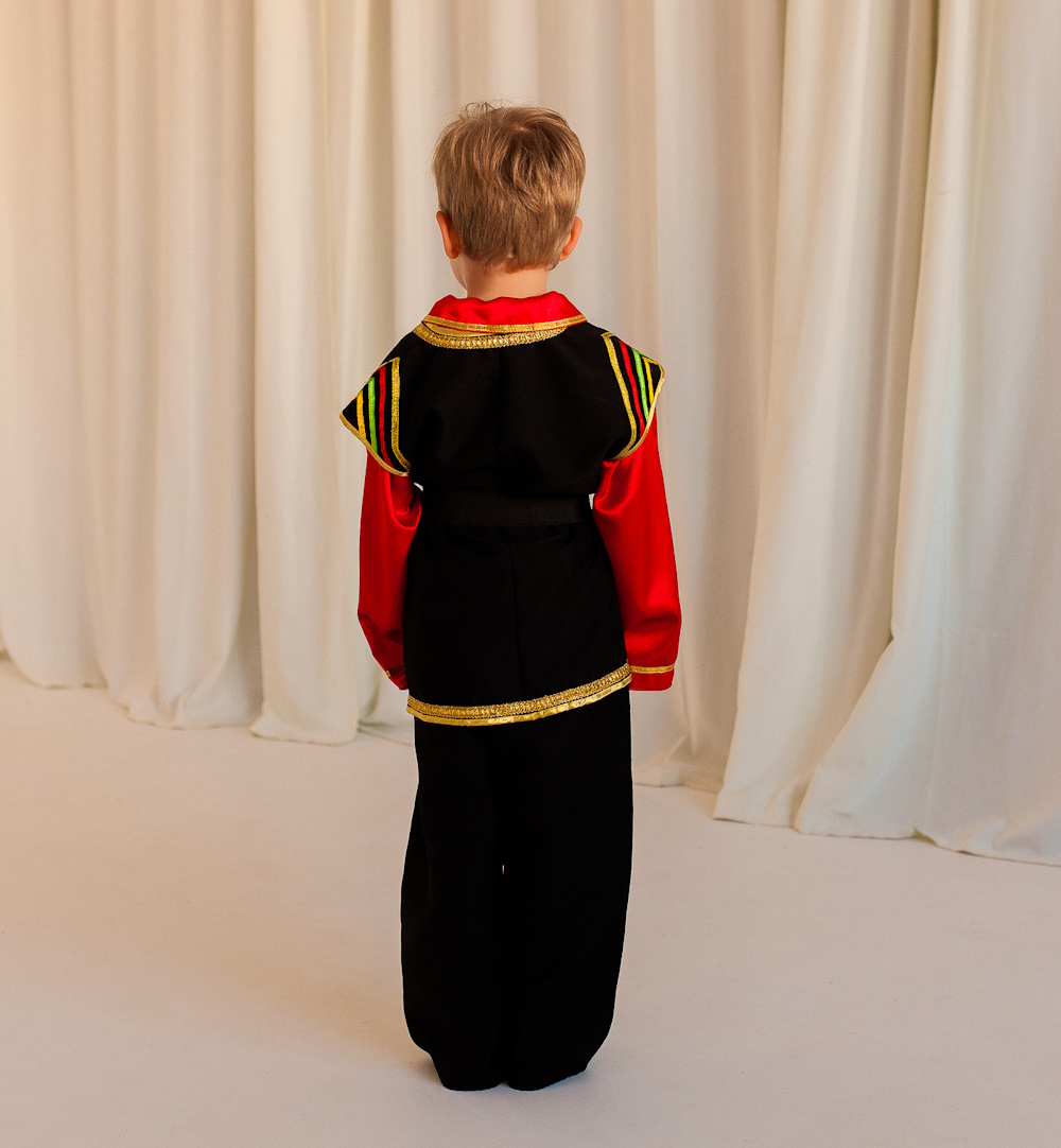 картинка Детский народный Башкирский костюм (мальчик) (рубашка, брюки, жилет, ремень), МВ от магазина ДетсадЯр