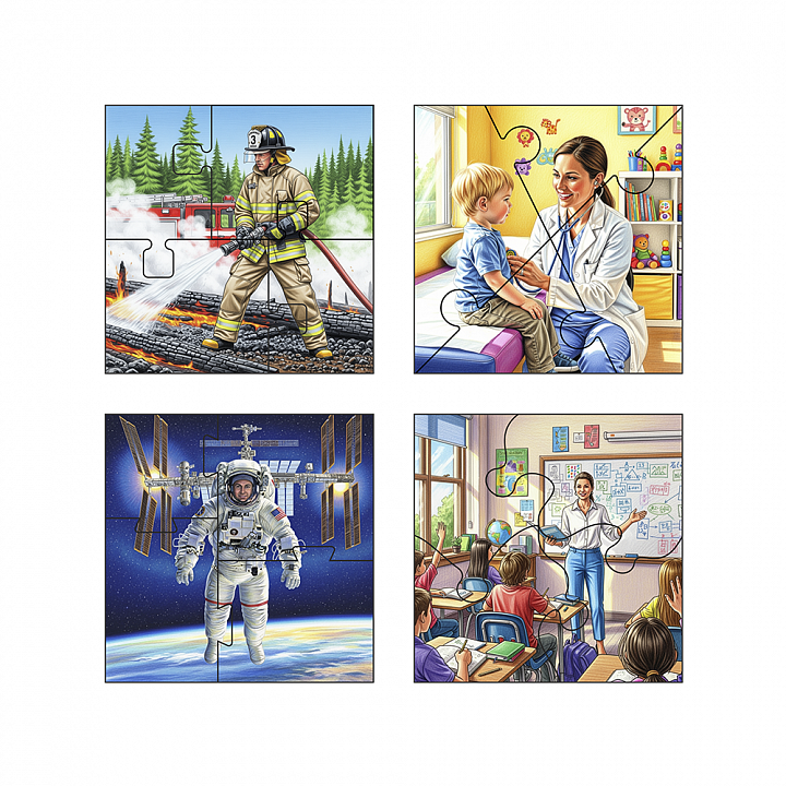 картинка Набор дидактических пазлов (сюжетные картинки), НВ-032, Ты и Я от магазина ДетсадЯр