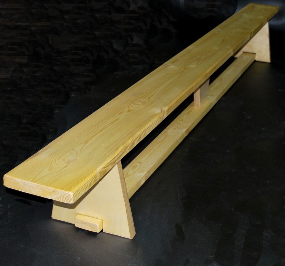Гимнастическая скамейка (скамья) 3,5 м. с деревянными ножками ПА 