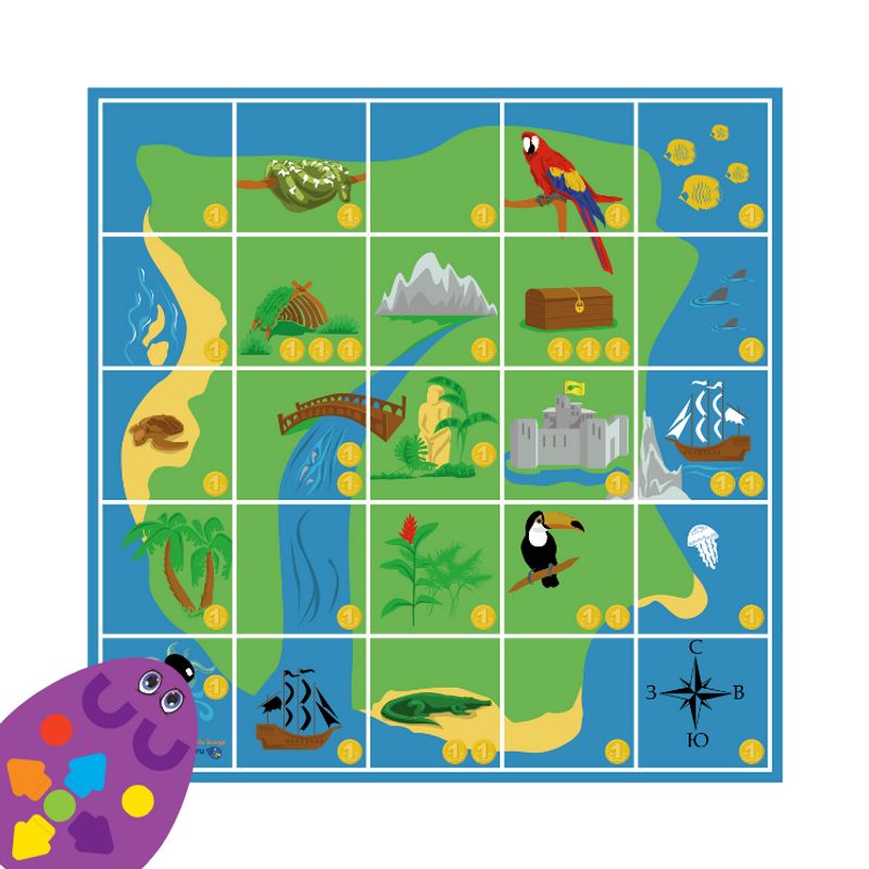 картинка Комплект тематических полей Строим маршруты с РобоМышью (6 элементов), Learning Resources, RM6001 от магазина ДетсадЯр