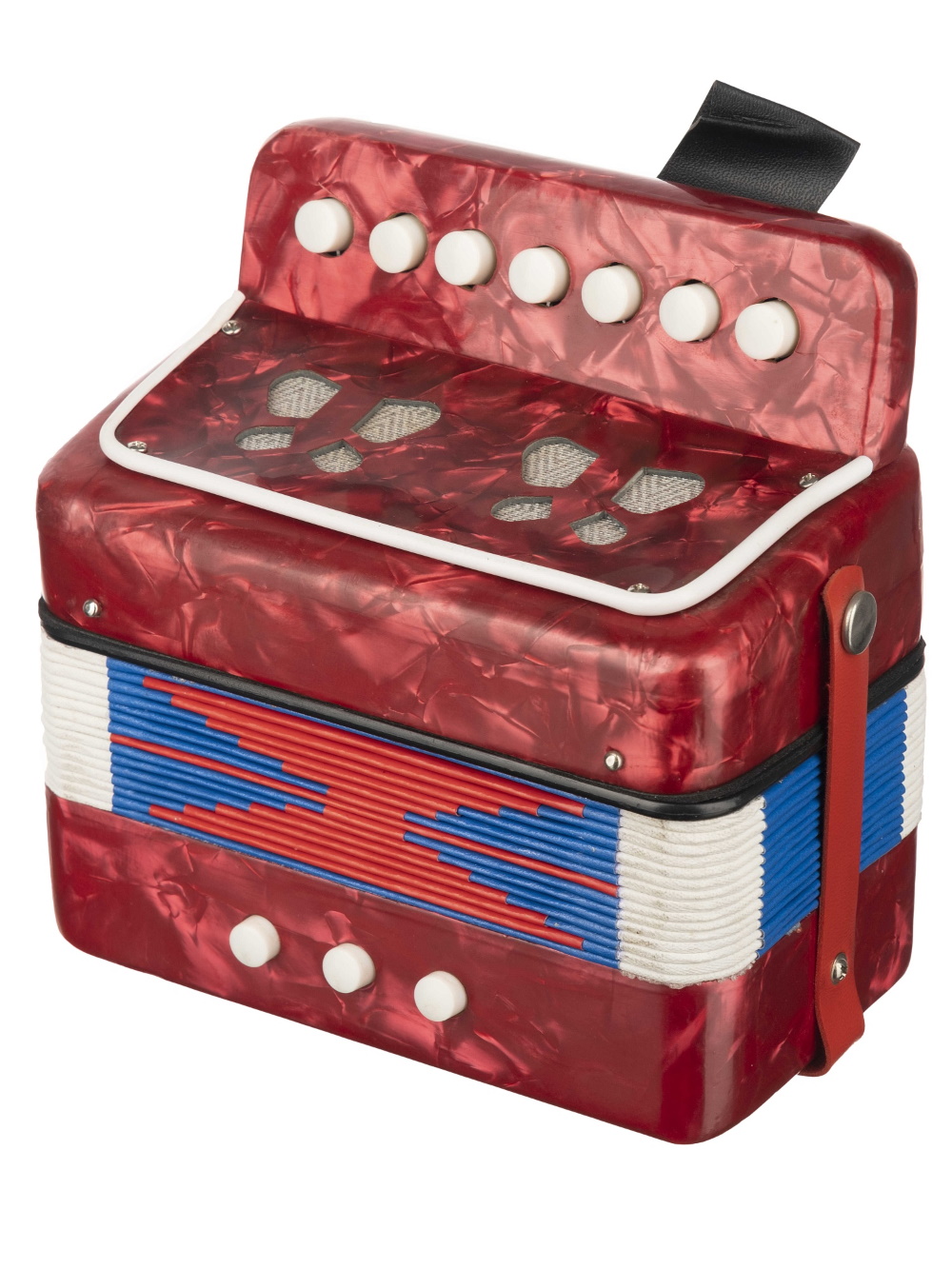 картинка  Аккордеон кнопочный сувенирный, красный, с футляром, Aurus, UC218-R от магазина ДетсадЯр