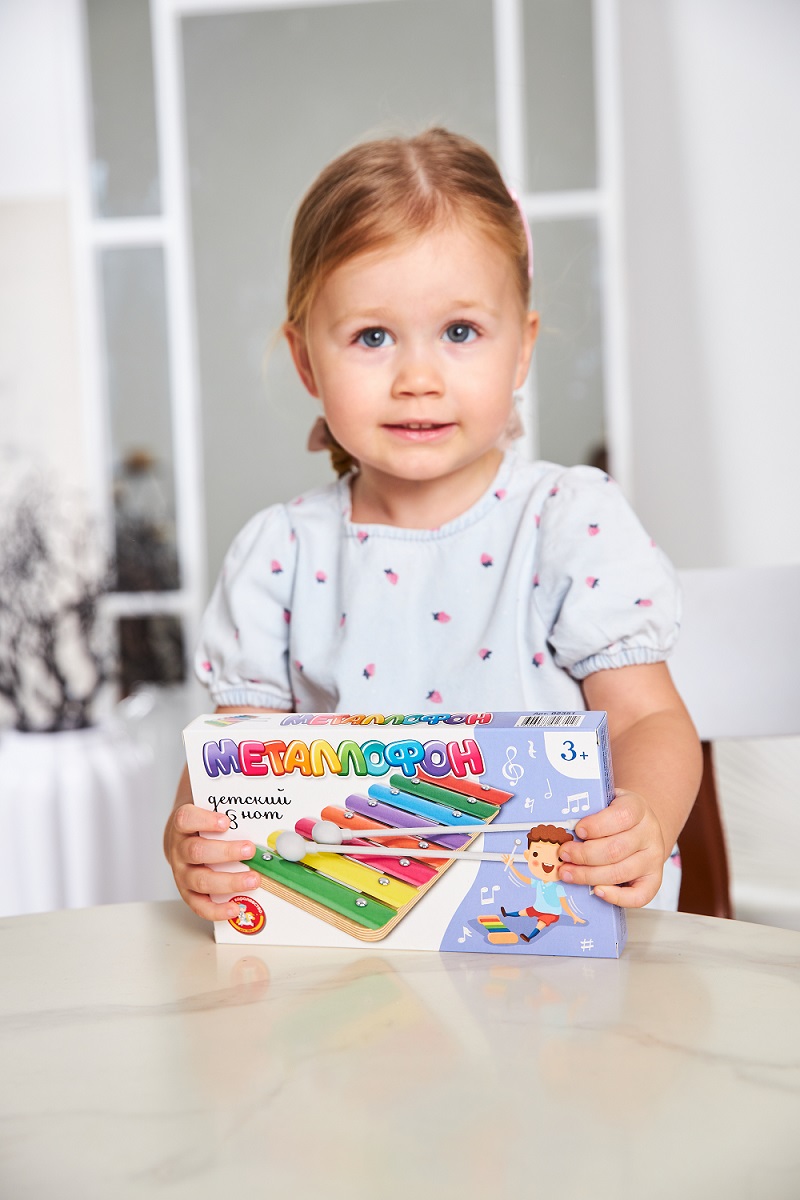 картинка Детский металлофон 8 нот, 02351, Десятое Королевство от магазина ДетсадЯр