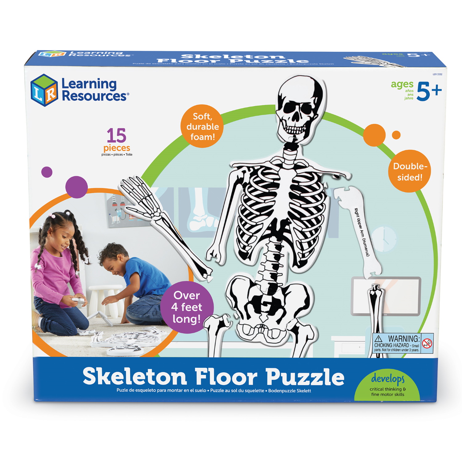 картинка Напольный пазл Скелет (122 см., 15 элементов) Learning Resources, LER3332 от магазина ДетсадЯр