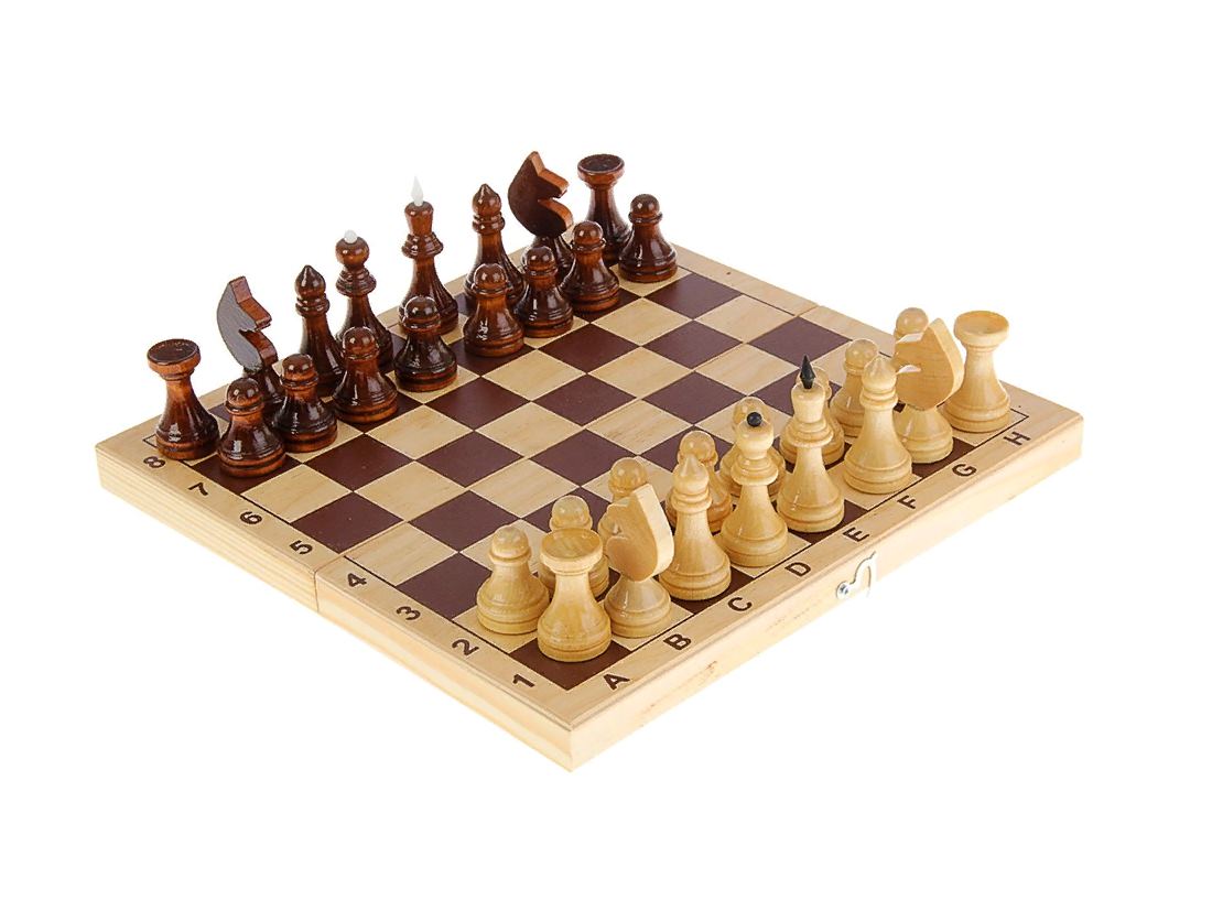 картинка Шахматы обиходные с доской 290*290 мм. (фигуры дерево, лак) от магазина ДетсадЯр