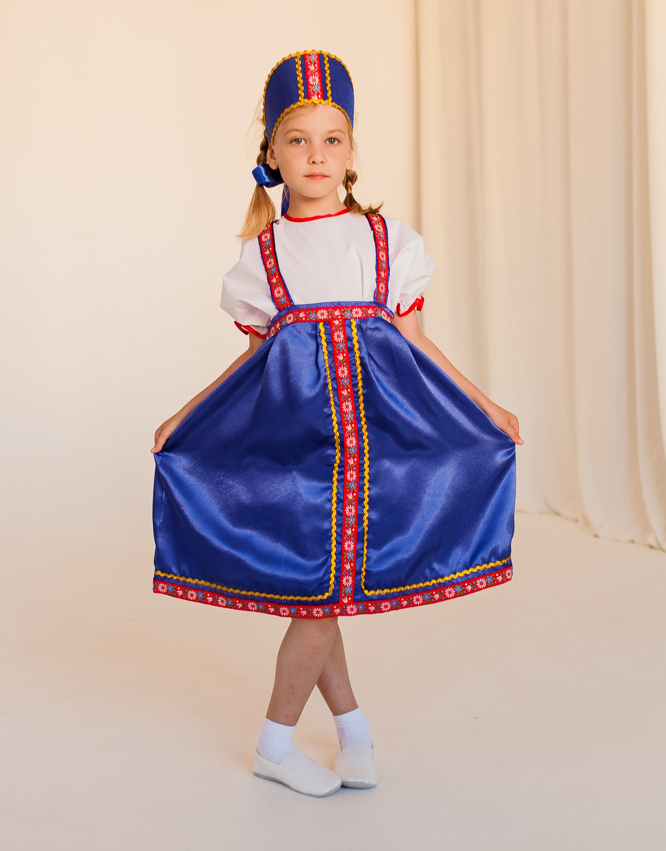 картинка Детский Русский народный костюм (девочка) (сарафан, рубашка, кокошник), МВ от магазина ДетсадЯр