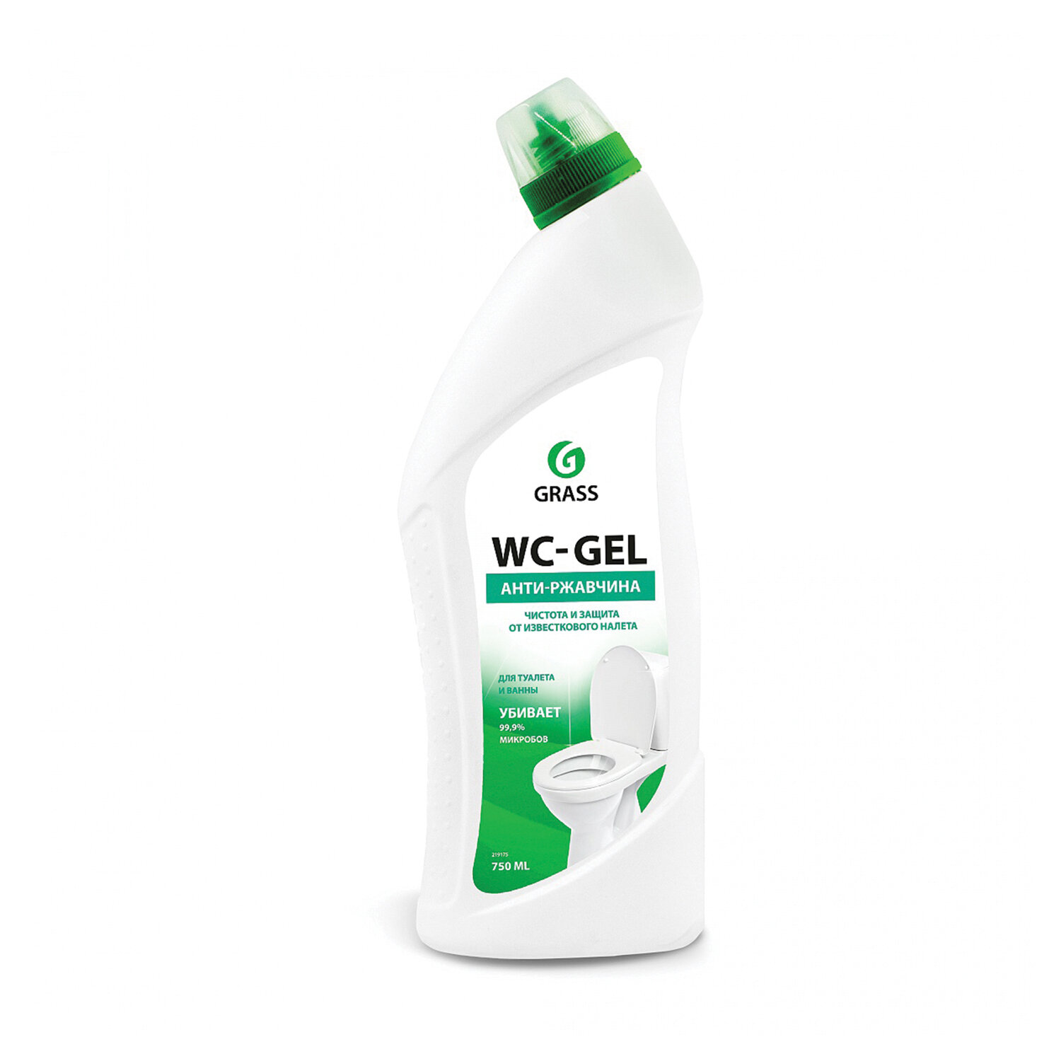 картинка Средство для уборки санитарных помещений 750 мл, GRASS WC-GEL АНТИРЖАВЧИНА, кислотное, гель, 219175 от магазина ДетсадЯр