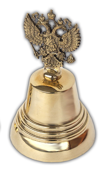 картинка Колокольчик Валдайский №5, d - 60 мм., полированный, с ручкой Двуглавый Орел от магазина ДетсадЯр