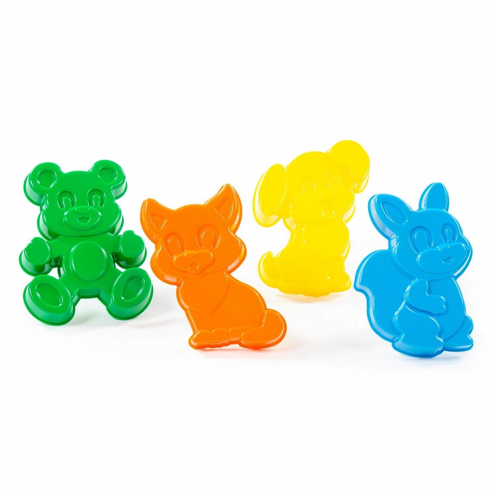 картинка Формочки (белочка + пёсик + котёнок + медведь), 7179, Полесье от магазина ДетсадЯр