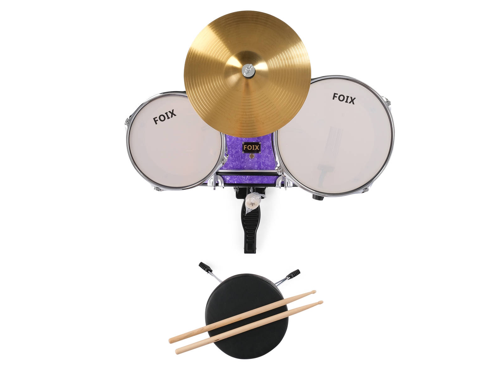 картинка Барабанная установка детская, фиолетовая, Foix, CDF-1096PR  от магазина ДетсадЯр