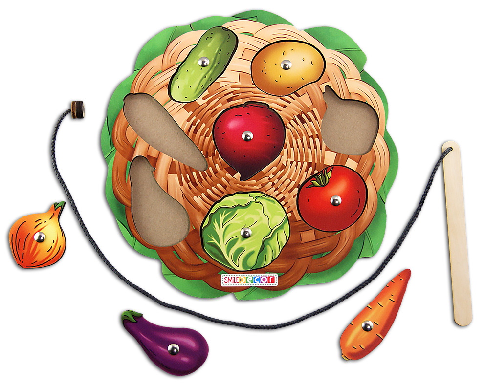картинка Игра с магнитами Овощи, Смайл Декор, П716 от магазина ДетсадЯр