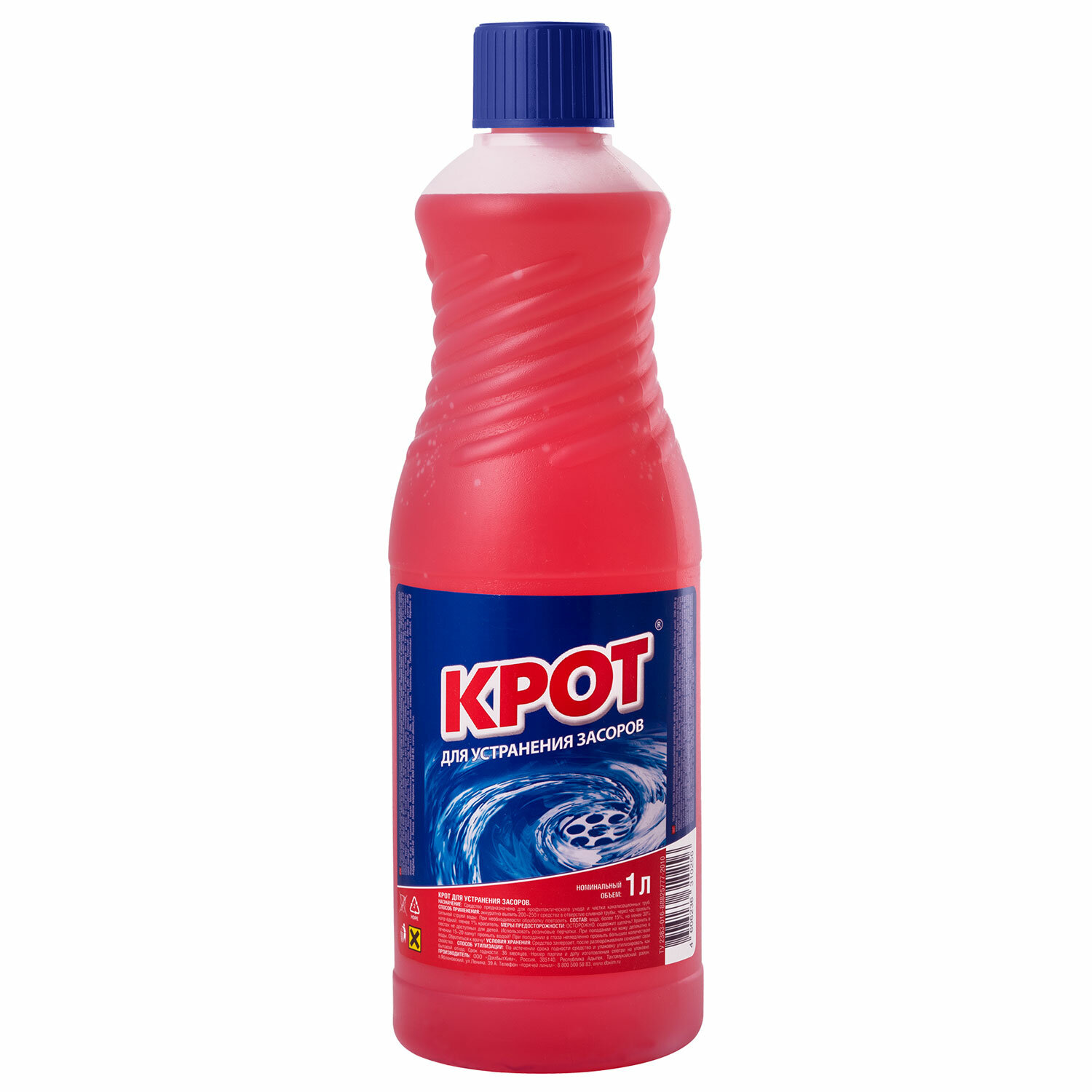 картинка Средство для прочистки канализационных труб 1 л, КРОТ, 4000031 от магазина ДетсадЯр