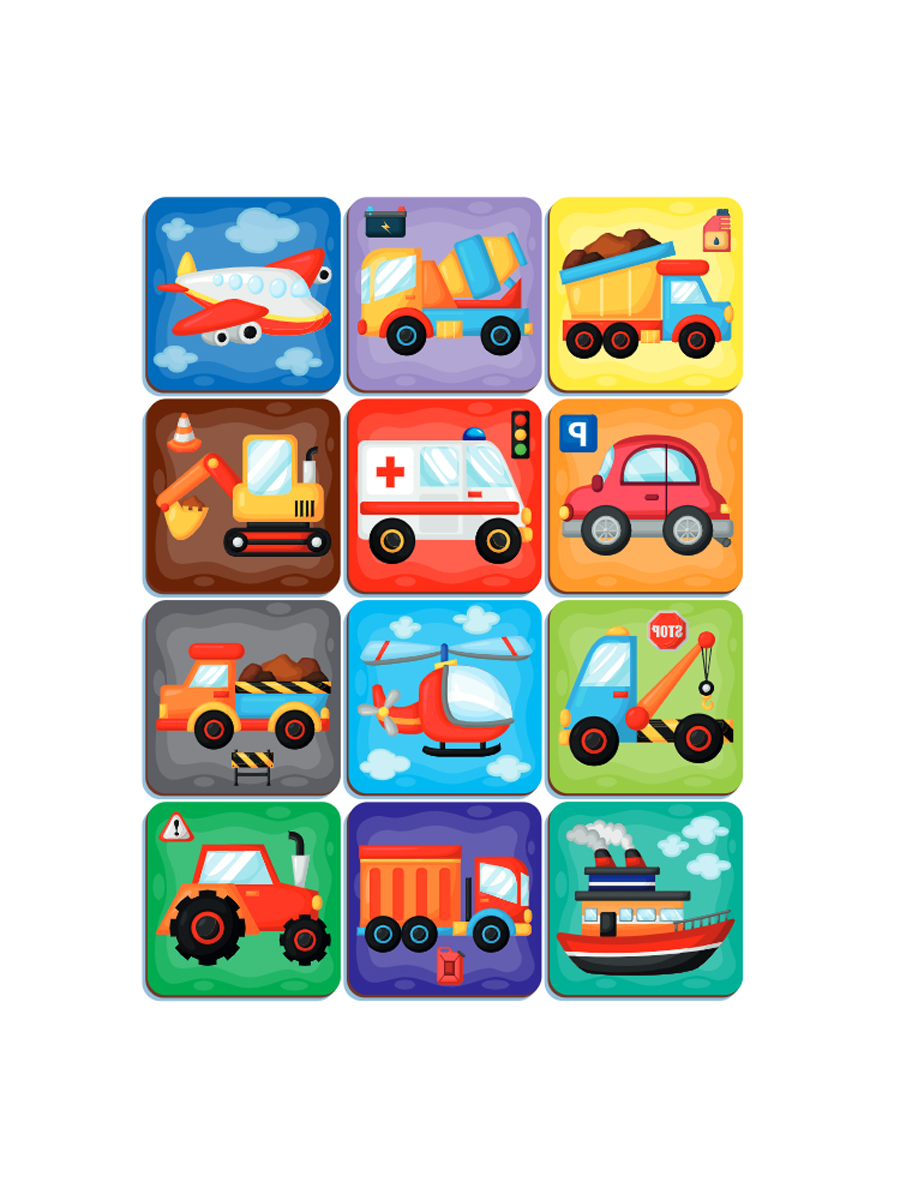 картинка Пазлы из дерева Транспорт 48 элементов. Серия Мои первые пазлы, 04875, Десятое Королевство от магазина ДетсадЯр