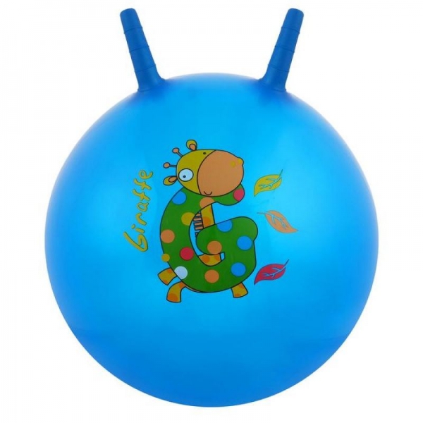 Мяч для детского фитнеса 55см с рожками, МИКС  