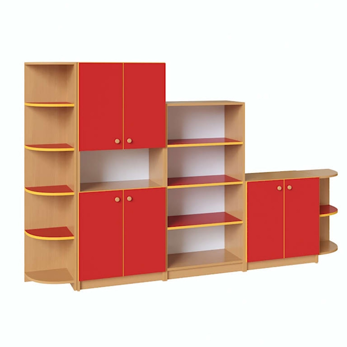 картинка Стенка для игрушек Мини 2400*320*1490 мм. от магазина ДетсадЯр