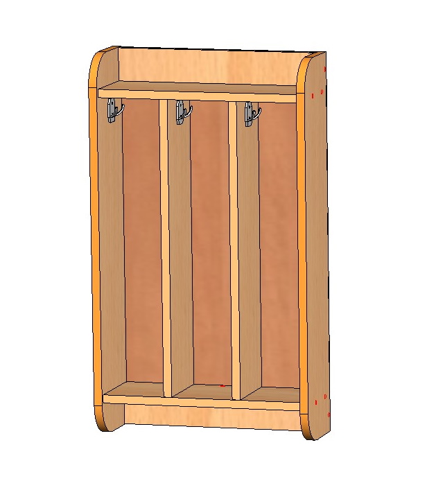 картинка Шкаф для полотенец навесной 3-х секционный от магазина ДетсадЯр