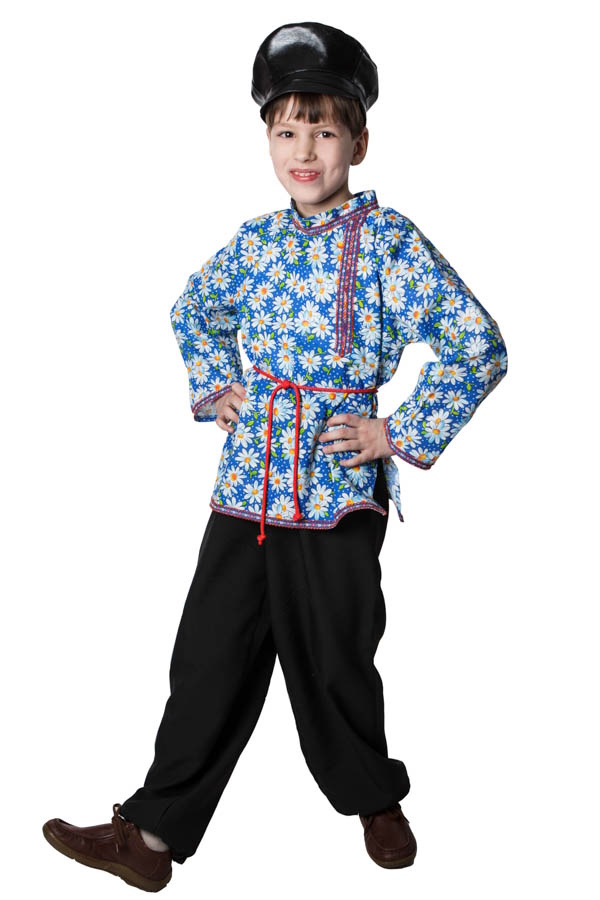 картинка Детский костюм Дед (рубаха, пояс - веревка, штаны, картуз), МВ от магазина ДетсадЯр