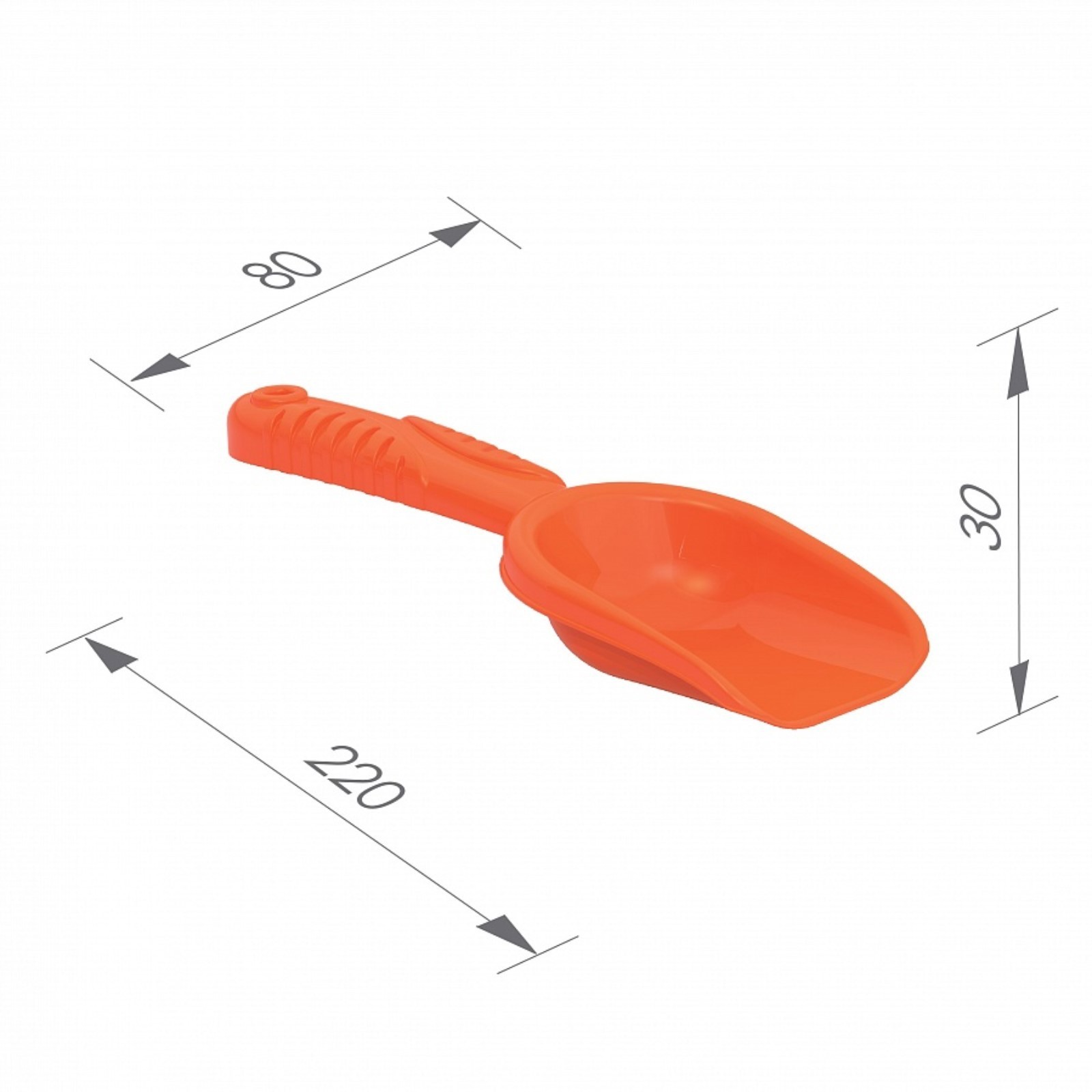 картинка Набор для игры в песке №87 (3 формочки, грабли, совок) 087, Нордпласт от магазина ДетсадЯр