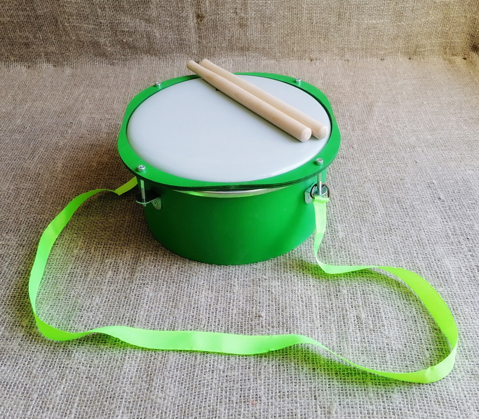 картинка Детский барабан 20 см, зеленый, Музыка Детям, MD-CD20G от магазина ДетсадЯр