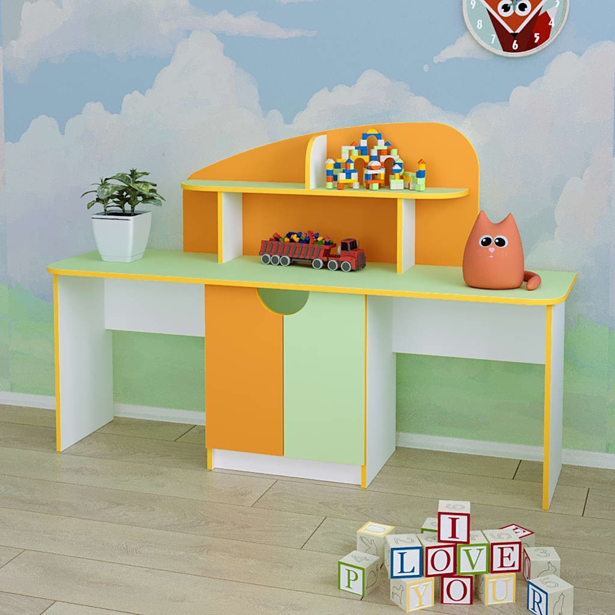 картинка Уголок Изо 1600*450*1050 мм. от магазина ДетсадЯр