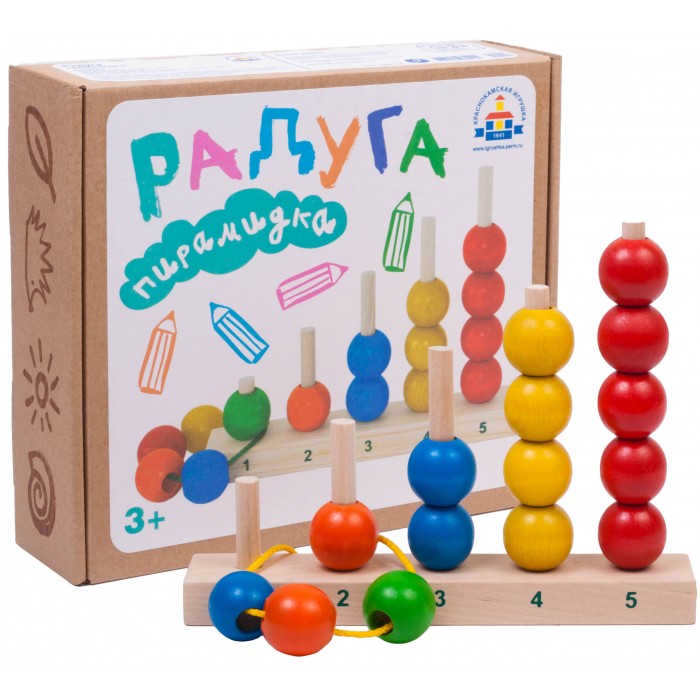 картинка Пирамидка "Радуга", ПИР-04, Краснокамская Игрушка от магазина ДетсадЯр