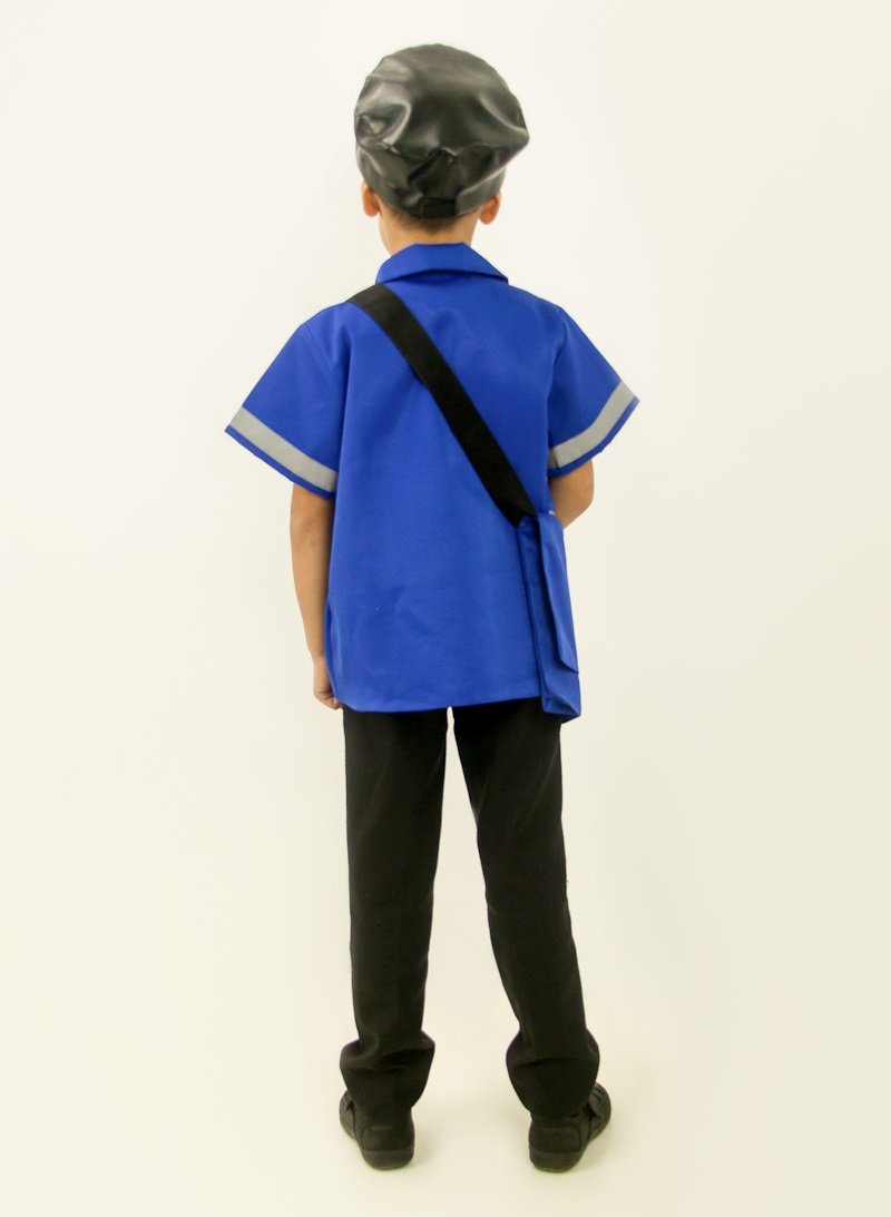 картинка Костюм детский профессия: Почтальон (курточка + шапка + сумка), МВ от магазина ДетсадЯр