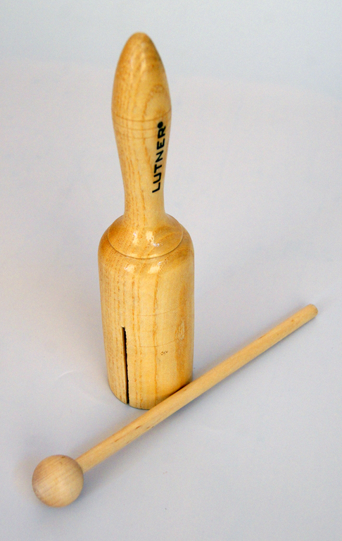 картинка Тон-блок деревянный одиночный на ручке, с палочкой. от магазина ДетсадЯр