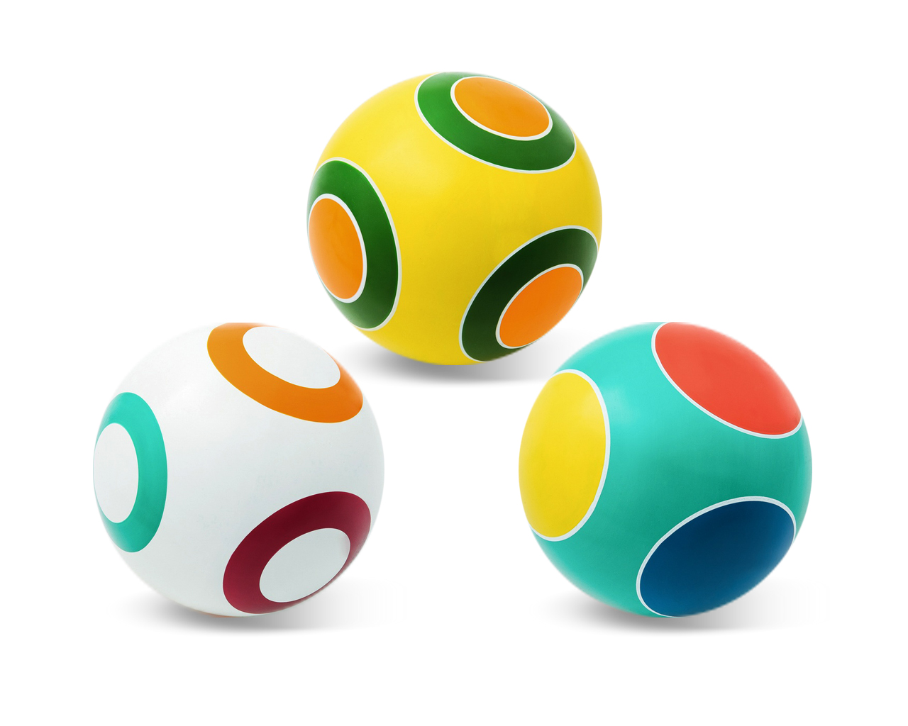 Мяч резиновый диаметр 200 мм. серия Кружочки, Чебоксары, Р3-200 