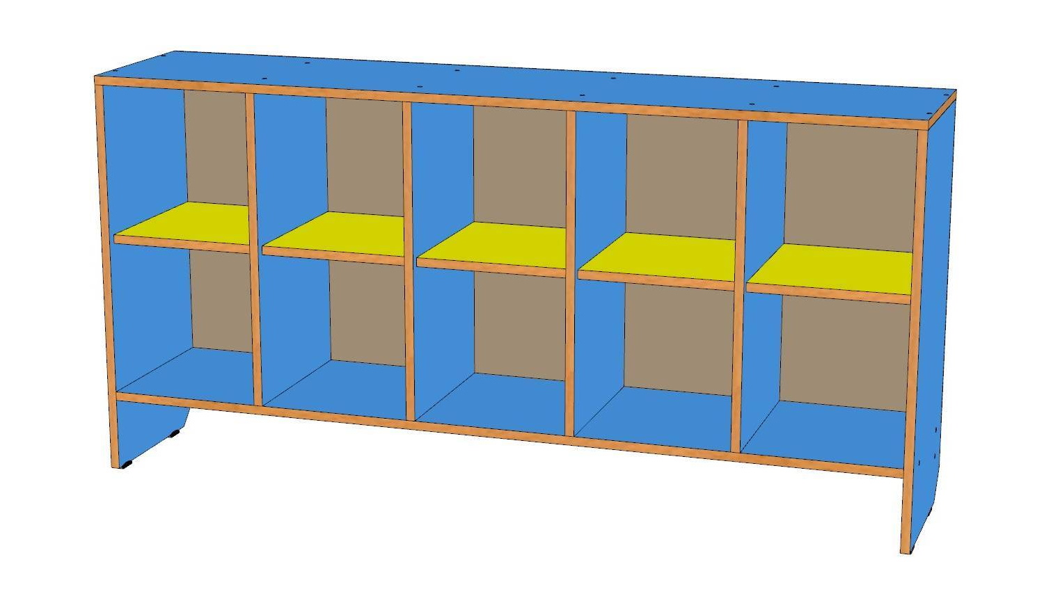 картинка Шкаф для горшков на 10 мест (горизонтальный тип) от магазина ДетсадЯр