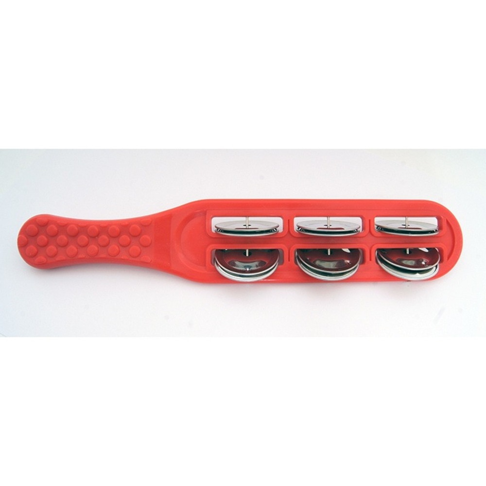 картинка  Бубенцы плоские на пластиковой красной ручке, 6 пар, Fleet, FLT-G16-2R от магазина ДетсадЯр