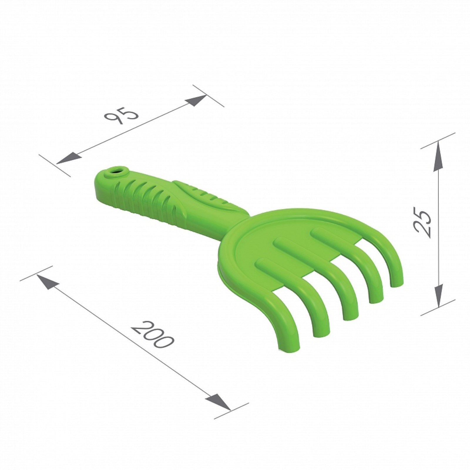 картинка Набор для игры в песке №87 (3 формочки, грабли, совок) 087, Нордпласт от магазина ДетсадЯр